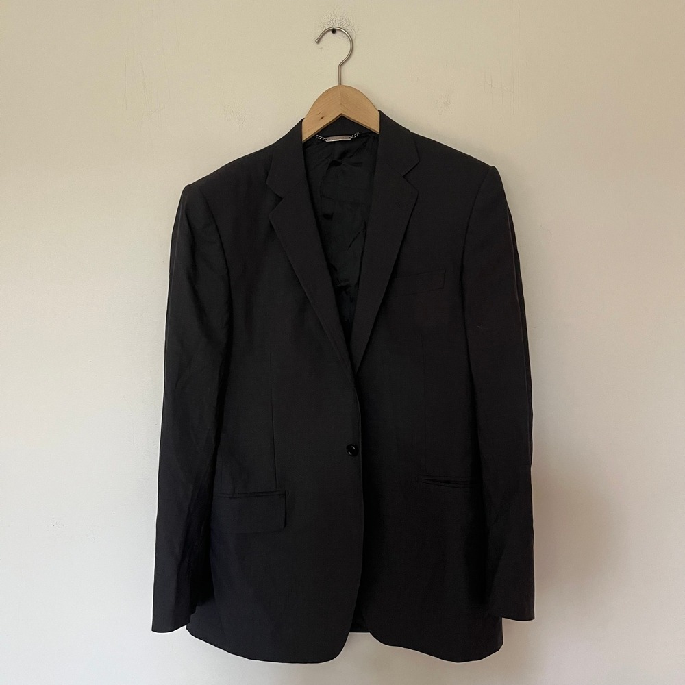 Dolce & Gabbana Mens Single Breasted Black Blazer Notch Lapel Sport Coat